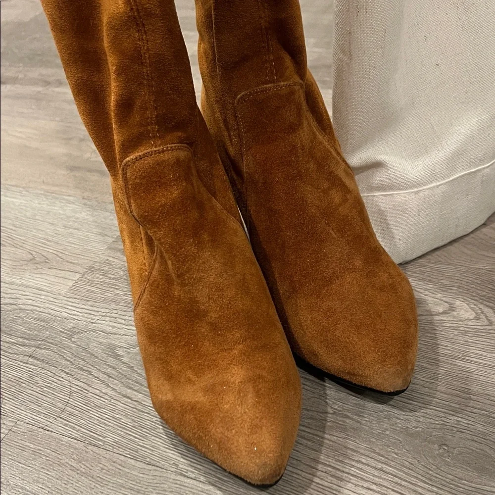 Marlo Tan Over-the-Knee Suede Boot